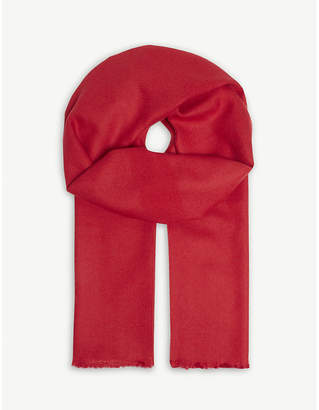 Johnstons Plain extra-fine merino-wool scarf