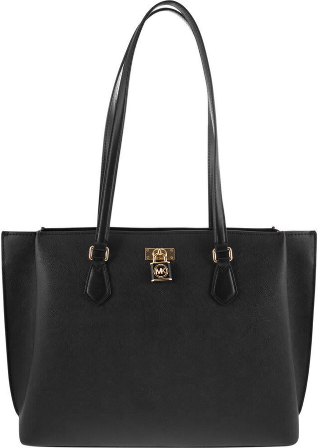 MICHAEL MICHAEL KORS Women's Edith Large Saffiano Leather Tote Bag Black,  Black: : Fashion