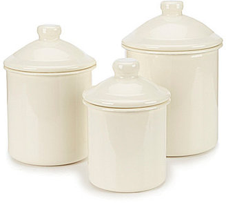 Southern Living Enamel-on-Steel Rolled Edge Canisters, Set of 3