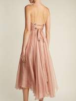 Thumbnail for your product : Maria Lucia Hohan Daisy Scallop Edged Silk Mousseline Dress - Womens - Light Pink