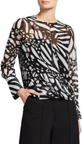 Thumbnail for your product : Milly Elysa Butterfly Print Chiffon Top
