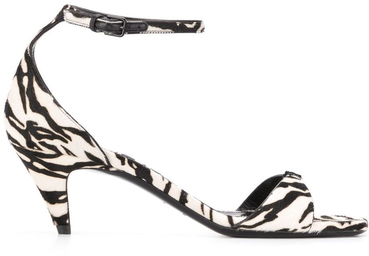zebra print kitten heel shoes