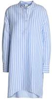 Thumbnail for your product : Iris & Ink Striped Linen And Cotton-blend Mini Shirt Dress