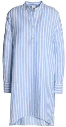 Iris & Ink Striped Linen And Cotton-blend Mini Shirt Dress
