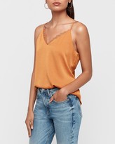 Thumbnail for your product : Express Lace Neck Downtown Cami
