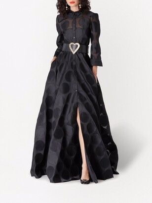 Carolina Herrera Polka-Dot Flared Dress