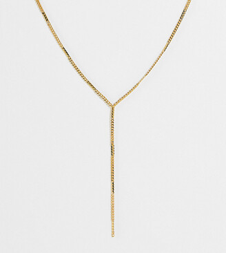 Charlene K 14K Gold Vermeil Lariat Necklace Clover Pendant Ladies Long Necklace
