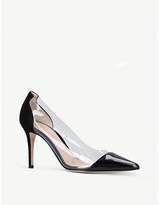 Thumbnail for your product : Gianvito Rossi Plexi 85 patent leather and PVC courts