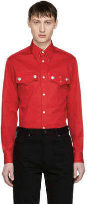 Calvin Klein Red Western Flap Pocket Shirt