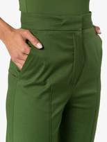 Thumbnail for your product : Vika Gazinskaya pleat front cotton flared trousers