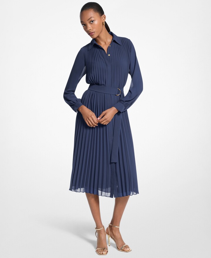 Michael Kors Women's Pleated Shirt Dress