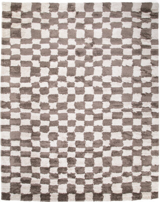 TJMAXX 8X10 Recycled Release Painted Checkered Area Rug, Polyester