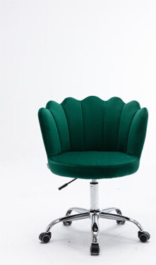 Zoro Select 36FK02 Desk Chair Vinyl, Overall Height 44 to 47 Black