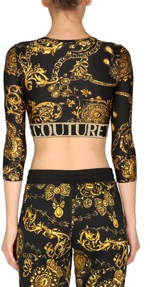 Versace Jeans Couture Short Top With Bijoux Baroque Print
