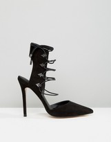 Thumbnail for your product : ASOS POSER Pointed Lace Up Heels