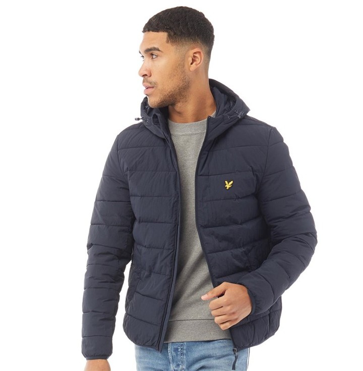 Lyle And Scott Vintage Mens Lightweight Puffer Jacket Dark Navy