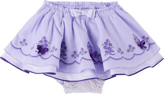 Anna Sui Baby Purple Tiered Skirt