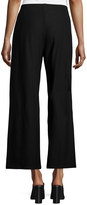 Thumbnail for your product : Eileen Fisher Washable Crepe Wide-Leg Pants, Black, Plus Size