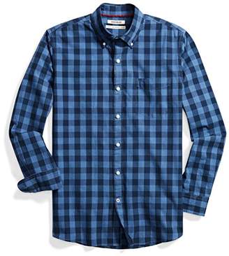 Goodthreads Men's Standard-Fit Long-Sleeve Heathered Large-Scale Check Shirt