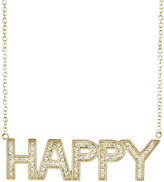 Thumbnail for your product : Jennifer Meyer Diamond HAPPY Necklace - Yellow Gold