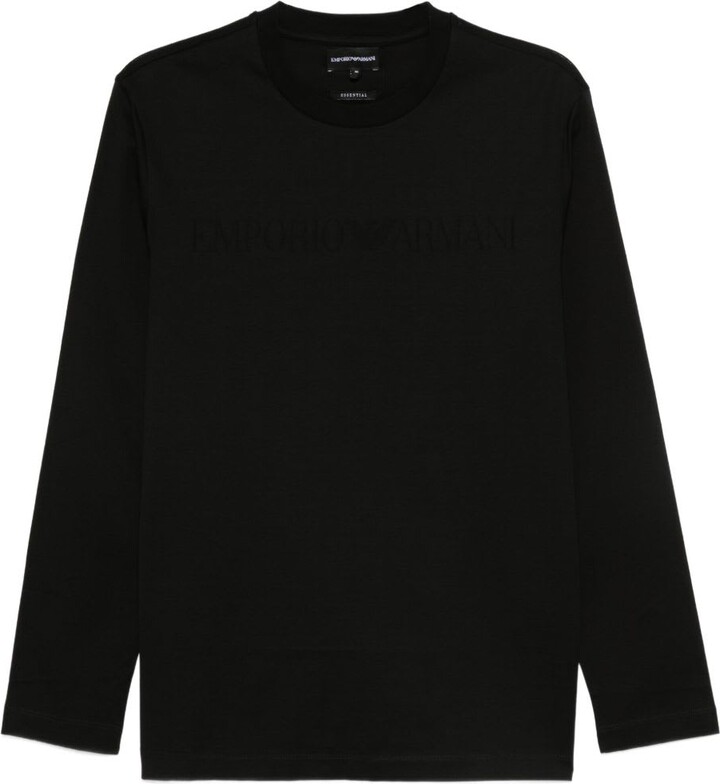 Emporio Armani Logo Cotton Long Sleeve Shirt