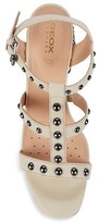 Thumbnail for your product : Geox Seyla Studded Leather Block Heel Sandals