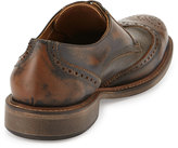 Thumbnail for your product : John Varvatos Calf Skin College Wing-tip Lace-Up, Brown