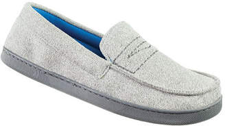 Isotoner Men's Heathered Microsuede Boater Moc - Grey Moc Toe Shoes