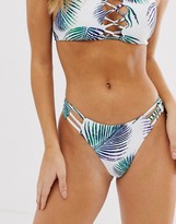 Thumbnail for your product : Stone Fox Swim Stone Fox palm print bikini bottom