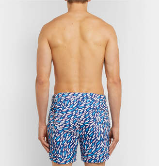 Frescobol Carioca Mid-Length Printed Swim Shorts
