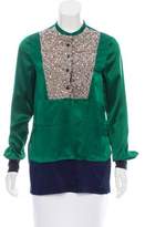 Thumbnail for your product : Yigal Azrouel Embellished Silk Top