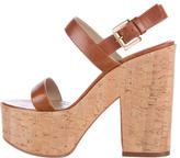 Thumbnail for your product : Michael Kors Leather Platform Sandals