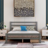Thumbnail for your product : Rasoo The Solid Wood Platform Bed With Two Drawers Adds A Decorative Touch To The Modern Design And Clean Style.