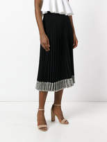 Thumbnail for your product : RED Valentino lace-trimmed crepe skirt