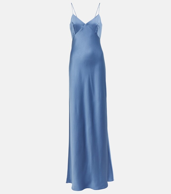Max Mara Selce satin gown - ShopStyle Dresses