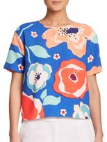 Thumbnail for your product : Kate Spade Ramona Multi-Floral & Striped Top