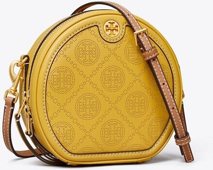 Tory Burch T Monogram Perforated Moon Golden Sunset OS