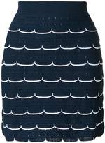 Sonia Rykiel scallop fitted skirt 