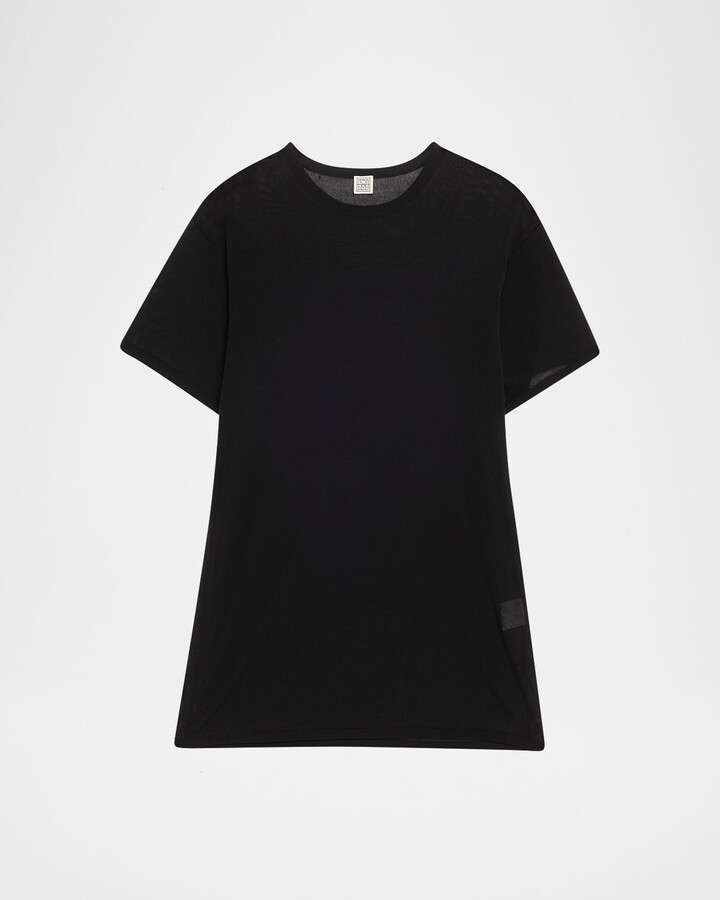 Totême Cashmere-Blend Short-Sleeve Knit T-Shirt