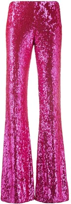 P.A.R.O.S.H. Flared Sequinned Trousers