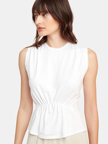 Thumbnail for your product : ATM Anthony Thomas Melillo Sleeveless Cotton Tee with Tuck Detail