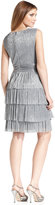 Thumbnail for your product : Connected Dress, Sleeveless Silver Sparkle Tiered A-Line