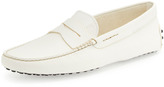 Thumbnail for your product : Tod's Pebbled Leather Penny Driver, White