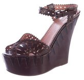 Thumbnail for your product : Alaia Laser Cut Wedge Sandals