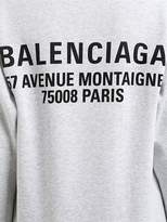 Thumbnail for your product : Balenciaga New Logo Hooded Cotton Sweatshirt