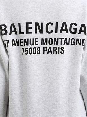 Balenciaga New Logo Hooded Cotton Sweatshirt