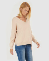 Thumbnail for your product : Forcast Women's Nude Sweats - Lotus V-Neck Sweater - Size One Size, XL at The Iconic