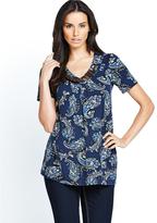 Thumbnail for your product : Savoir Embellished Neck Twist Front Tunic