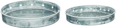 Transpac Country Market Metal Tray - Set of 2