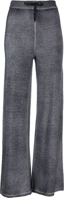 Avant Toi Washed-Finish Wide-Leg Trousers